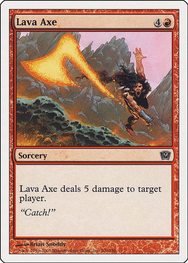 2005 Magic: The Gathering: 9th Edition (9ED) - Lava Axe (#200★, Common) (, Near Mint)