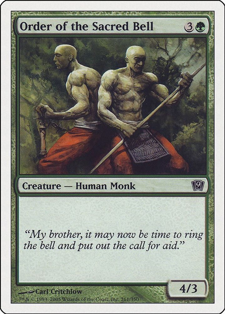 2005 Magic: The Gathering: 9th Edition (9ED) - Order of the Sacred Bell (#261★, Common) (, Near Mint)
