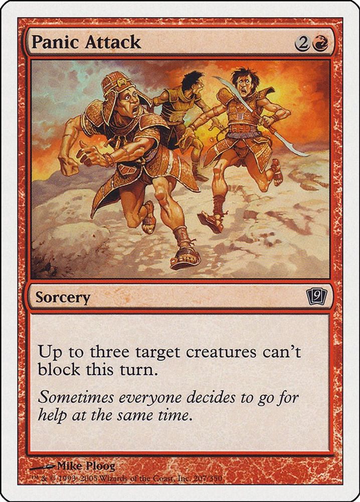 2005 Magic: The Gathering: 9th Edition (9ED) - Panic Attack (#207★, Common) (, Near Mint)