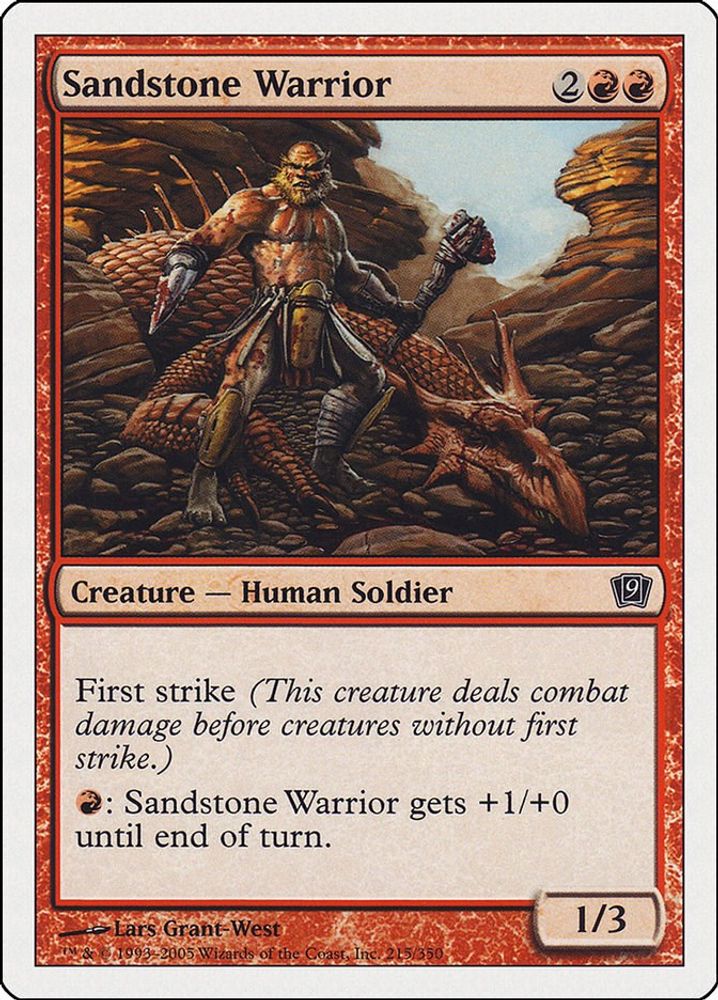 2005 Magic: The Gathering: 9th Edition (9ED) - Sandstone Warrior (#215★, Common) (, Near Mint)