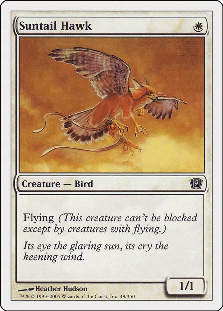 2005 Magic: The Gathering: 9th Edition (9ED) - Suntail Hawk (#49★, Common) (, Near Mint)