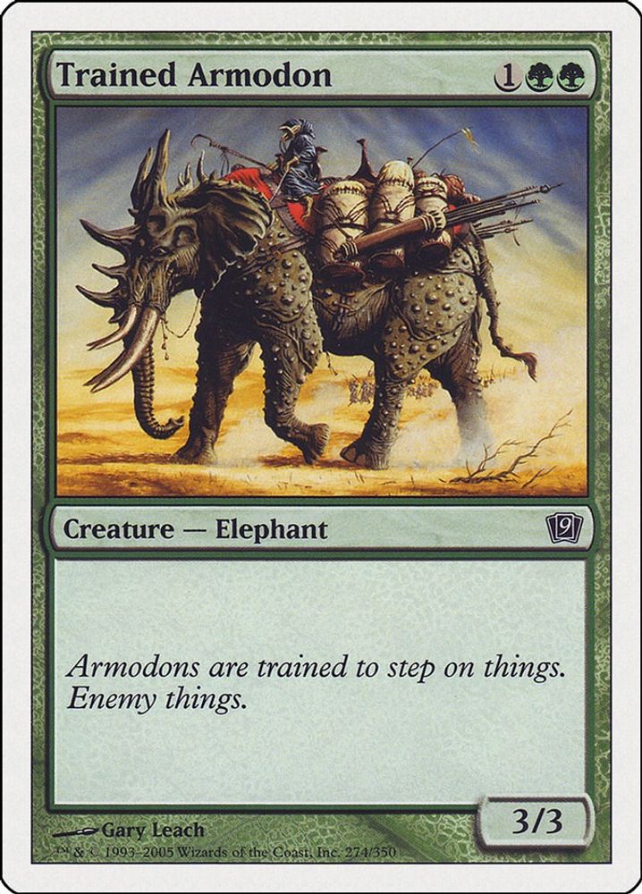 2005 Magic: The Gathering: 9th Edition (9ED) - Trained Armodon (#274★, Common) (, Near Mint)