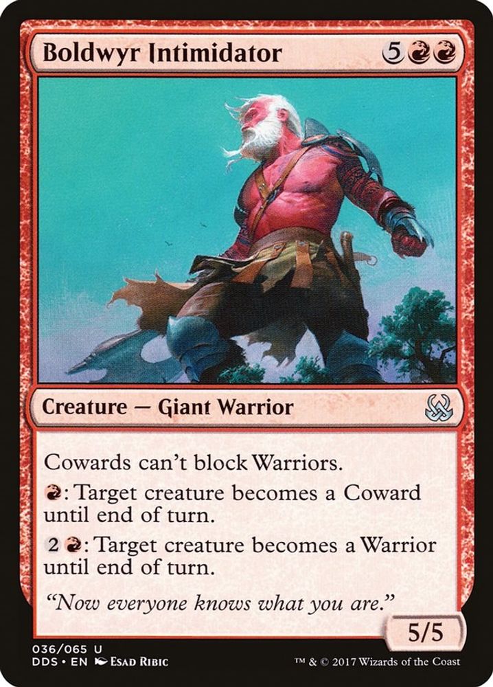 2017 Magic: The Gathering: Duel Decks: Mind vs. Might (DDS) - Boldwyr Intimidator (#36, Uncommon) (, Near Mint)