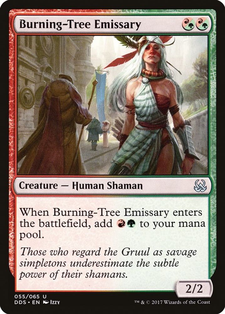 2017 Magic: The Gathering: Duel Decks: Mind vs. Might (DDS) - Burning Tree Emissary (#55, Uncommon) (, Near Mint)