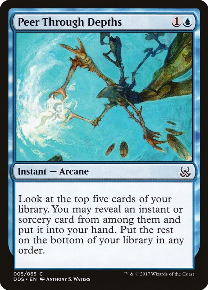 2017 Magic: The Gathering: Duel Decks: Mind vs. Might (DDS) - Peer Through Depths (#5, Common) (, Near Mint)