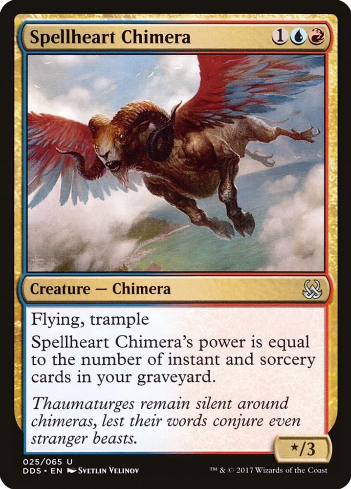 2017 Magic: The Gathering: Duel Decks: Mind vs. Might (DDS) - Spellheart Chimera (#25, Uncommon) (, Near Mint)