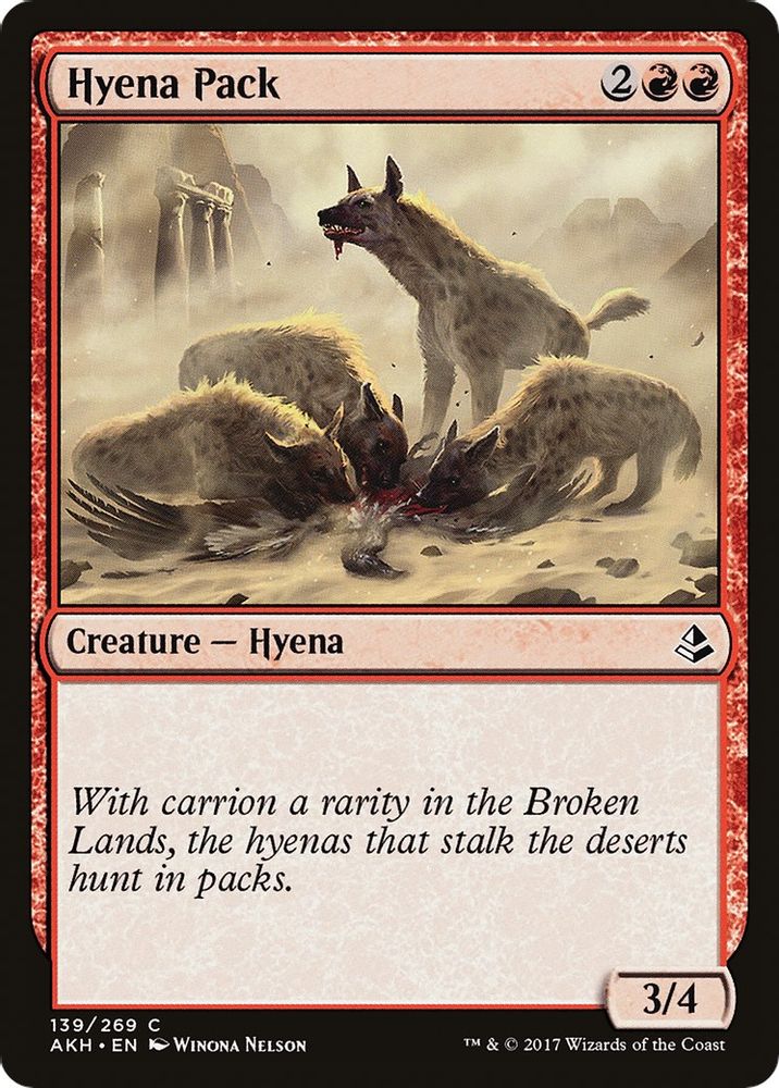 2017 Magic: The Gathering: Amonkhet (AKH) - Hyena Pack (#139, Common) (, Near Mint)