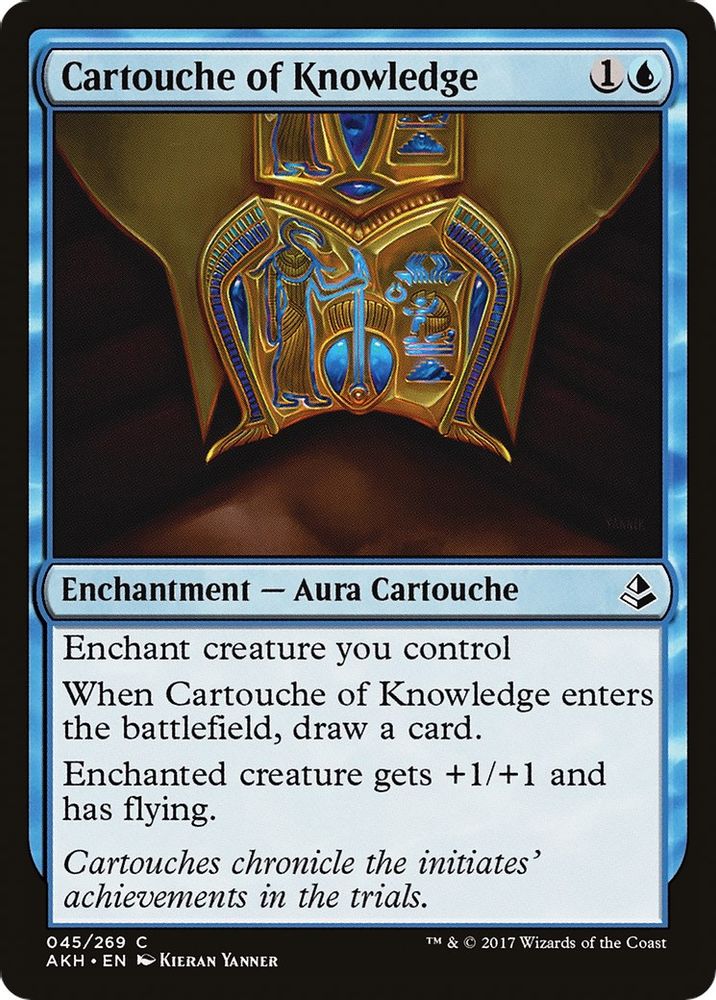 2017 Magic: The Gathering: Amonkhet (AKH) - Cartouche of Knowledge (#45, Common) (, Near Mint)
