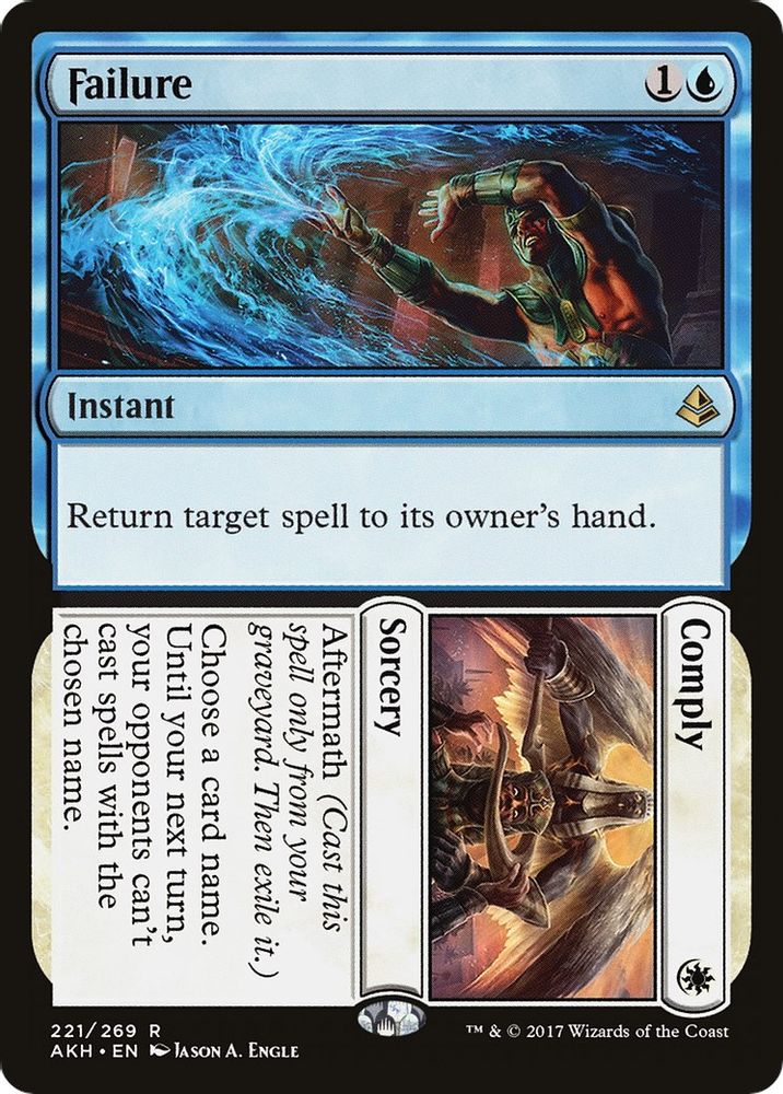 2017 Magic: The Gathering: Amonkhet (AKH) - Failure Comply (#221, Rare) (, Near Mint)