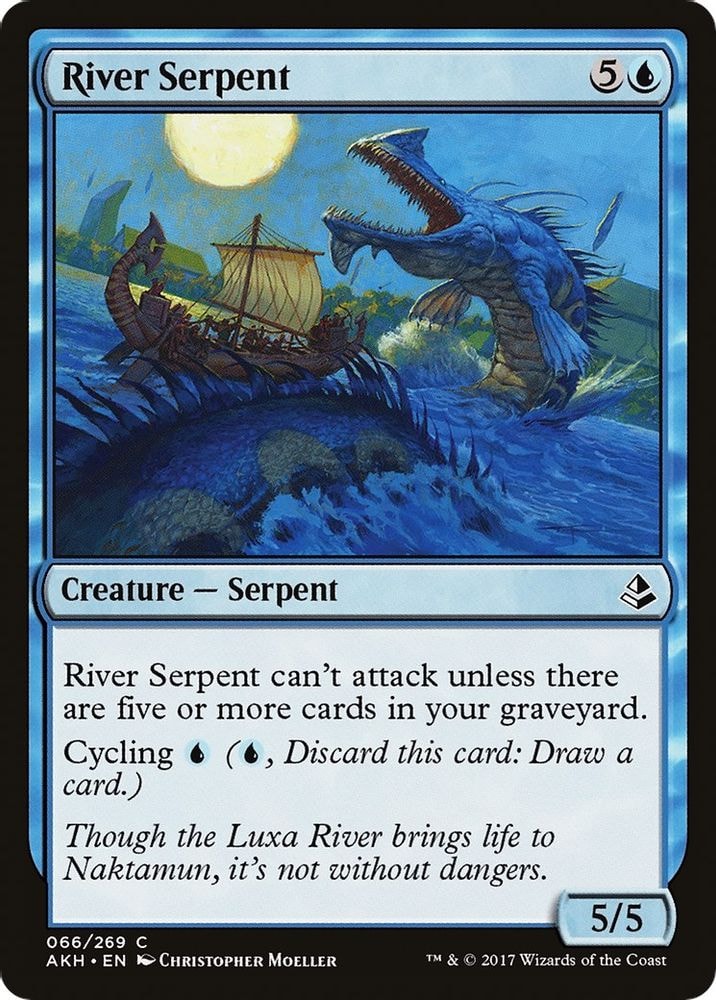2017 Magic: The Gathering: Amonkhet (AKH) - River Serpent (#66, Common) (, Near Mint)
