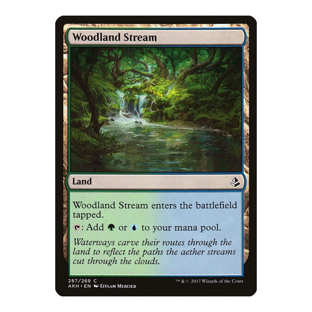 2017 Magic: The Gathering: Amonkhet (AKH) - Woodland Stream (#287, Common) (, Near Mint)