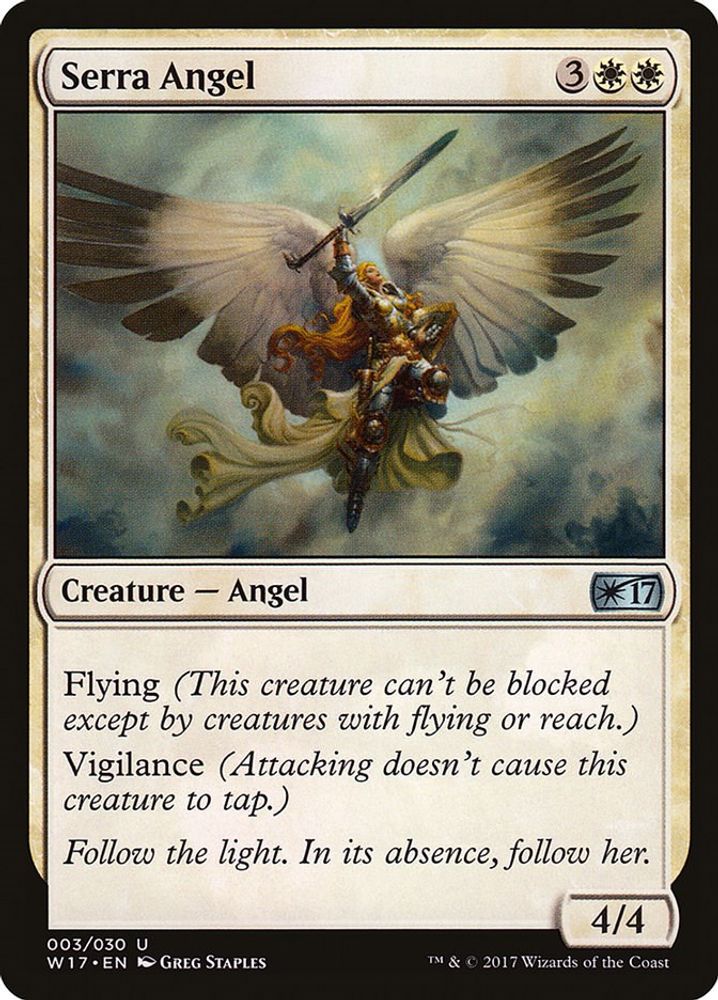 2017 Magic: The Gathering: Welcome Deck 2017 (W17) - Serra Angel (#3, Uncommon) (, Near Mint)