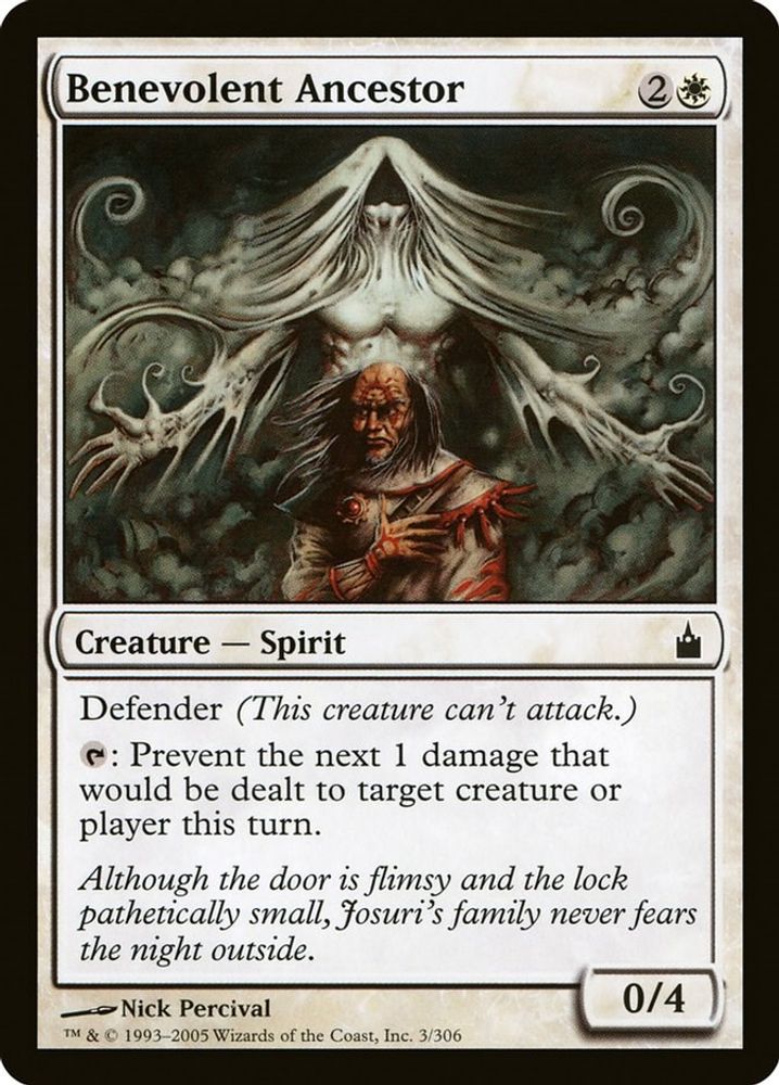 2005 Magic: The Gathering: Ravnica: City of Guilds (RAV) - Benevolent Ancestor (#3, Common) (, Near Mint)
