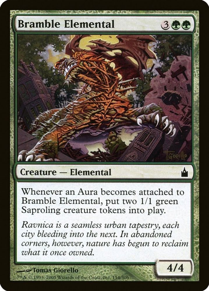2005 Magic: The Gathering: Ravnica: City of Guilds (RAV) - Bramble Elemental (#154, Common) (, Near Mint)