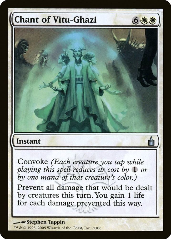 2005 Magic: The Gathering: Ravnica: City of Guilds (RAV) - Chant of Vitu Ghazi (#7, Uncommon) (, Near Mint)