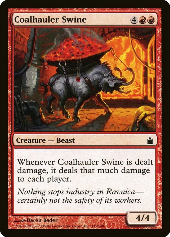2005 Magic: The Gathering: Ravnica: City of Guilds (RAV) - Coalhauler Swine (#119, Common) (, Near Mint)