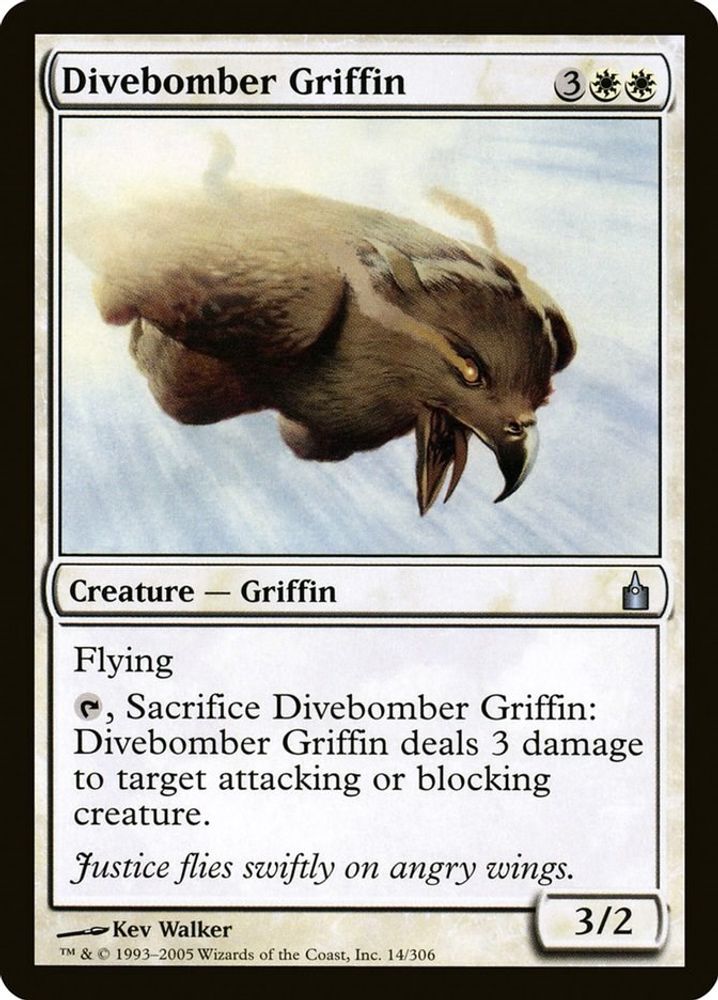 2005 Magic: The Gathering: Ravnica: City of Guilds (RAV) - Divebomber Griffin (#14, Uncommon) (, Near Mint)