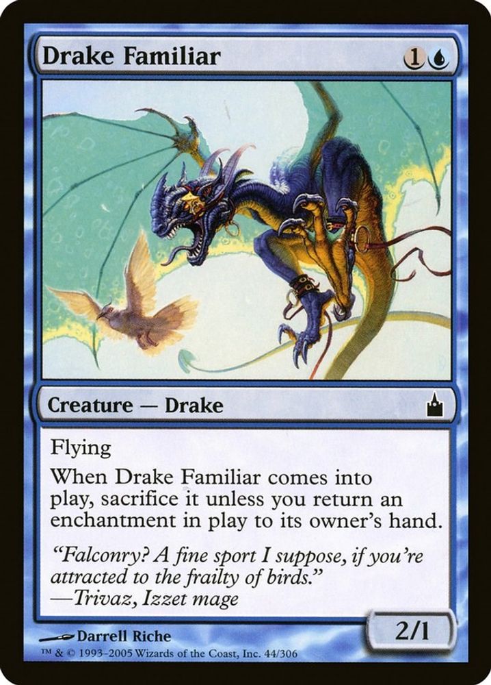 2005 Magic: The Gathering: Ravnica: City of Guilds (RAV) - Drake Familiar (#44, Common) (, Near Mint)