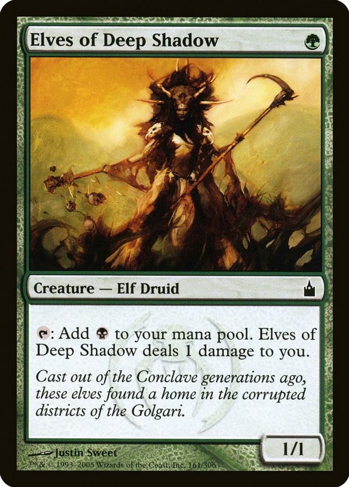 2005 Magic: The Gathering: Ravnica: City of Guilds (RAV) - Elves of Deep Shadow (#161, Common) (, Near Mint)