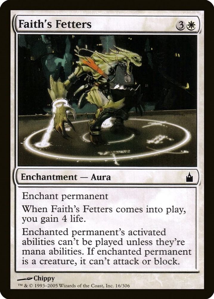 2005 Magic: The Gathering: Ravnica: City of Guilds (RAV) - Faiths Fetters (#16, Common) (, Near Mint)