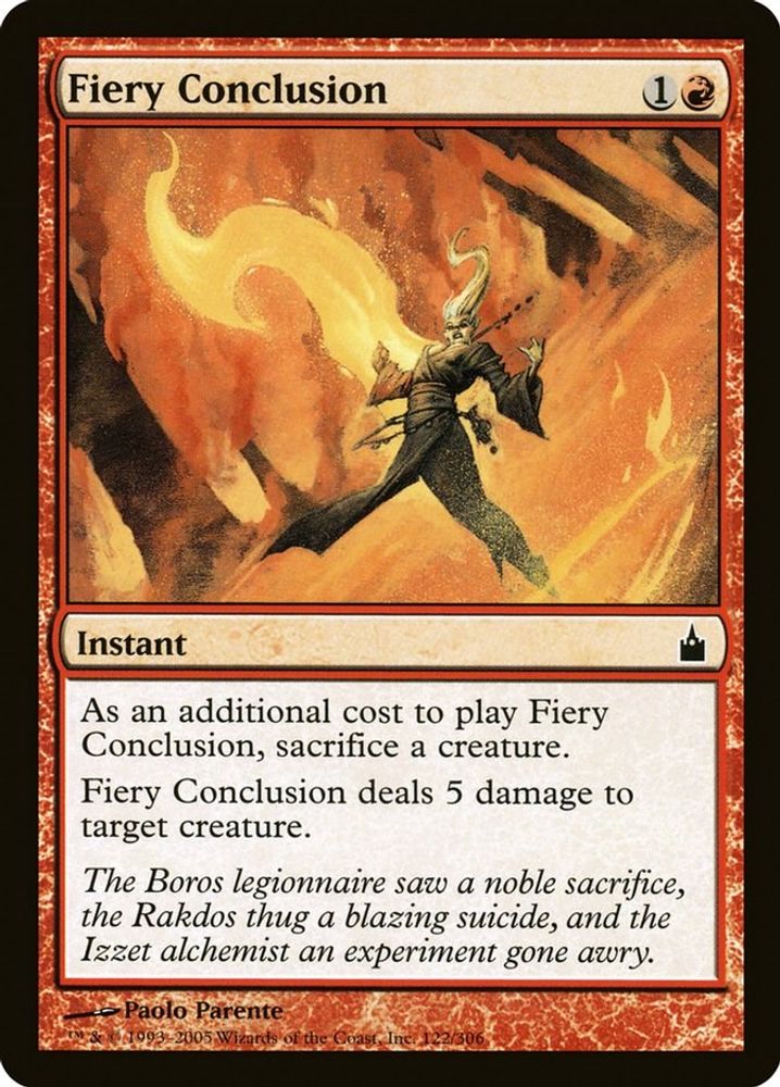 2005 Magic: The Gathering: Ravnica: City of Guilds (RAV) - Fiery Conclusion (#122, Common) (, Near Mint)