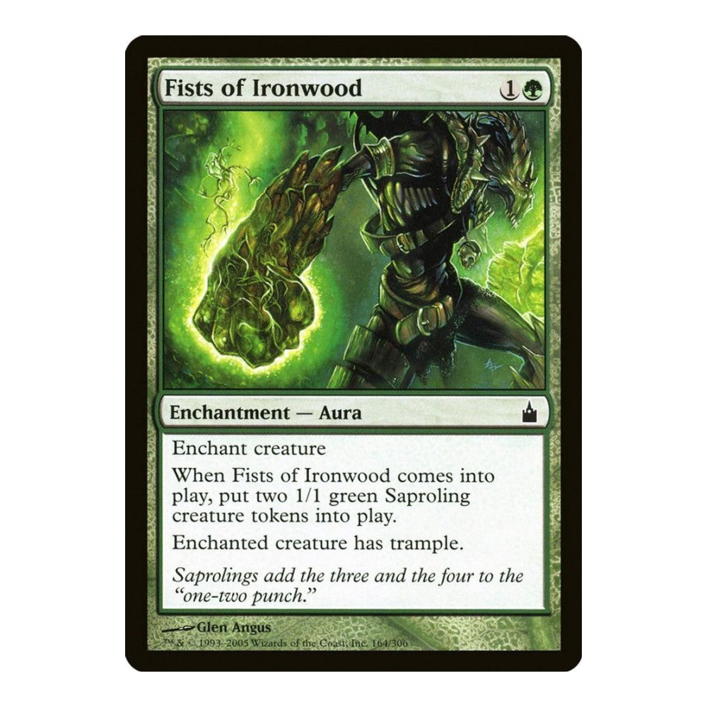 2005 Magic: The Gathering: Ravnica: City of Guilds (RAV) - Fists of Ironwood (#164, Common) (, Near Mint)