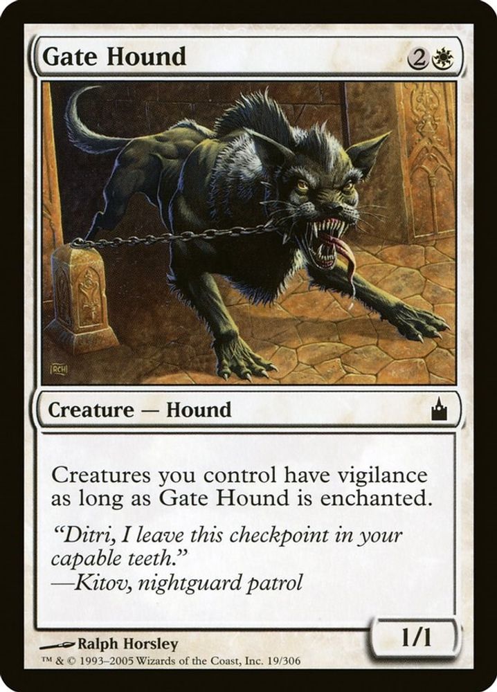2005 Magic: The Gathering: Ravnica: City of Guilds (RAV) - Gate Hound (#19, Common) (, Near Mint)