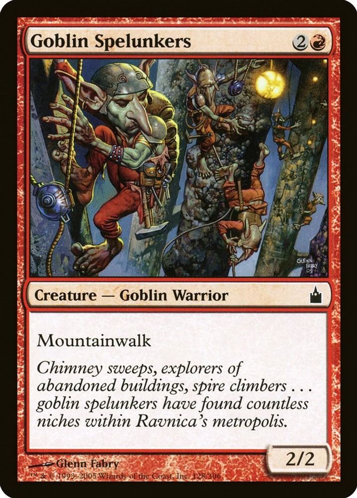 2005 Magic: The Gathering: Ravnica: City of Guilds (RAV) - Goblin Spelunkers (#128, Common) (, Near Mint)