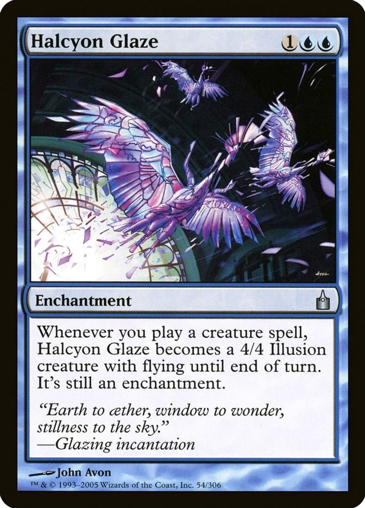 2005 Magic: The Gathering: Ravnica: City of Guilds (RAV) - Halcyon Glaze (#54, Uncommon) (, Near Mint)