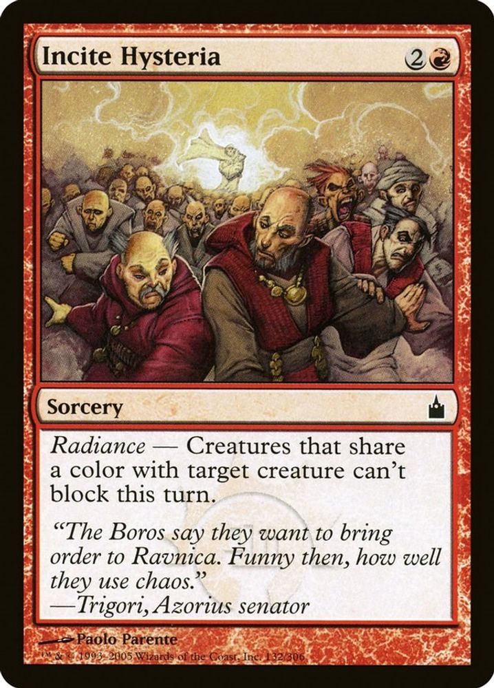 2005 Magic: The Gathering: Ravnica: City of Guilds (RAV) - Incite Hysteria (#132, Common) (, Near Mint)