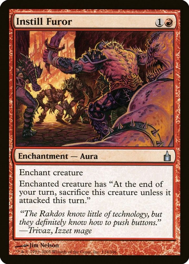 2005 Magic: The Gathering: Ravnica: City of Guilds (RAV) - Instill Furor (#134, Uncommon) (, Near Mint)