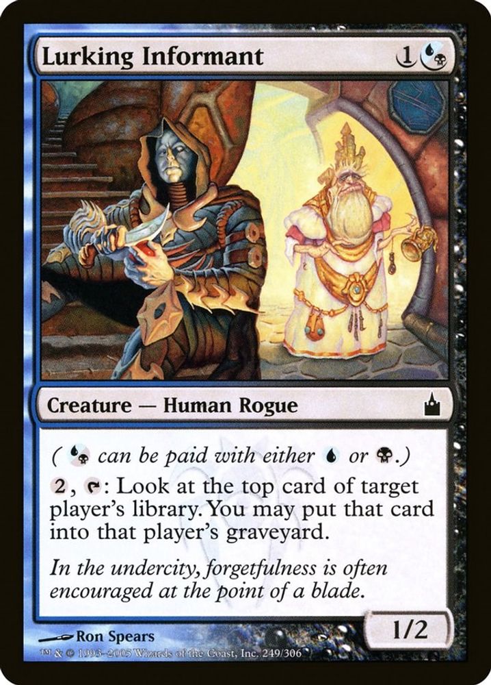 2005 Magic: The Gathering: Ravnica: City of Guilds (RAV) - Lurking Informant (#249, Common) (, Near Mint)