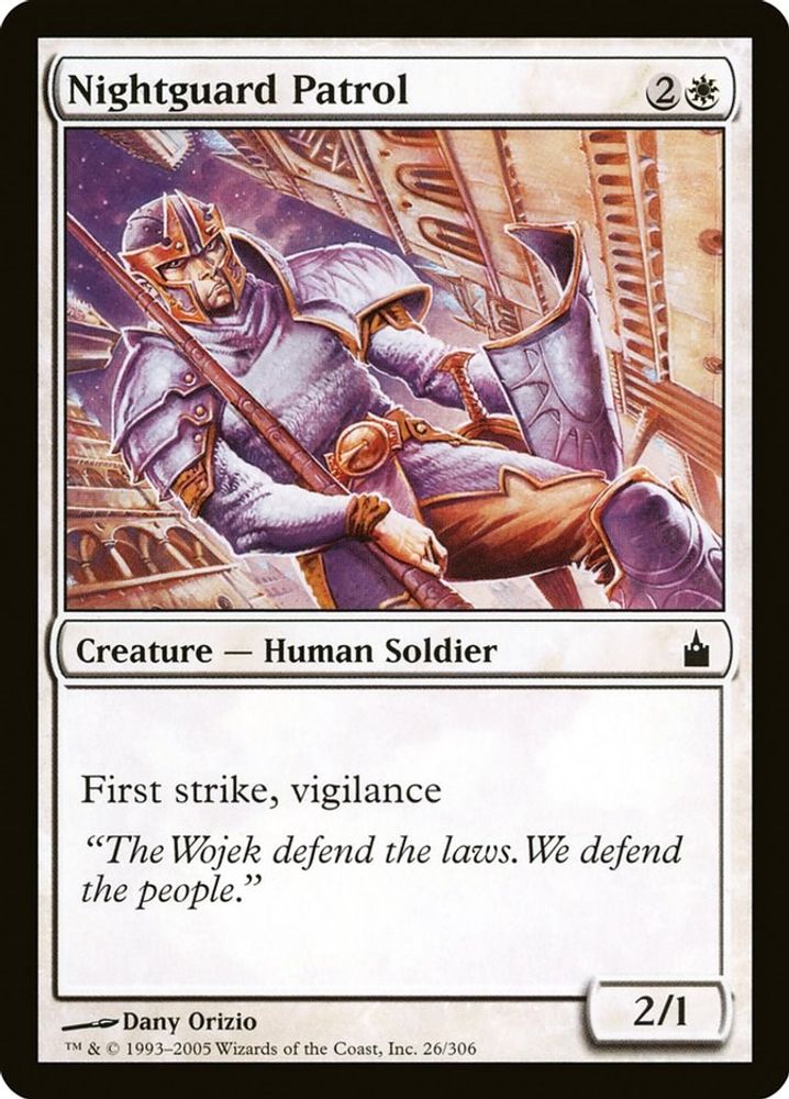 2005 Magic: The Gathering: Ravnica: City of Guilds (RAV) - Nightguard Patrol (#26, Common) (, Near Mint)