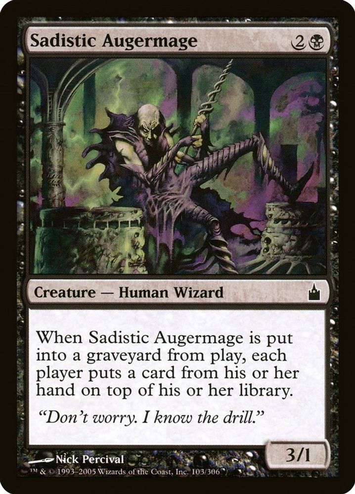 2005 Magic: The Gathering: Ravnica: City of Guilds (RAV) - Sadistic Augermage (#103, Common) (, Near Mint)