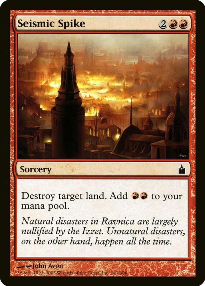 2005 Magic: The Gathering: Ravnica: City of Guilds (RAV) - Seismic Spike (#141, Common) (, Near Mint)