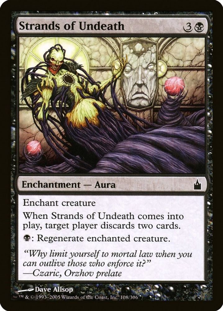 2005 Magic: The Gathering: Ravnica: City of Guilds (RAV) - Strands of Undeath (#108, Common) (, Near Mint)