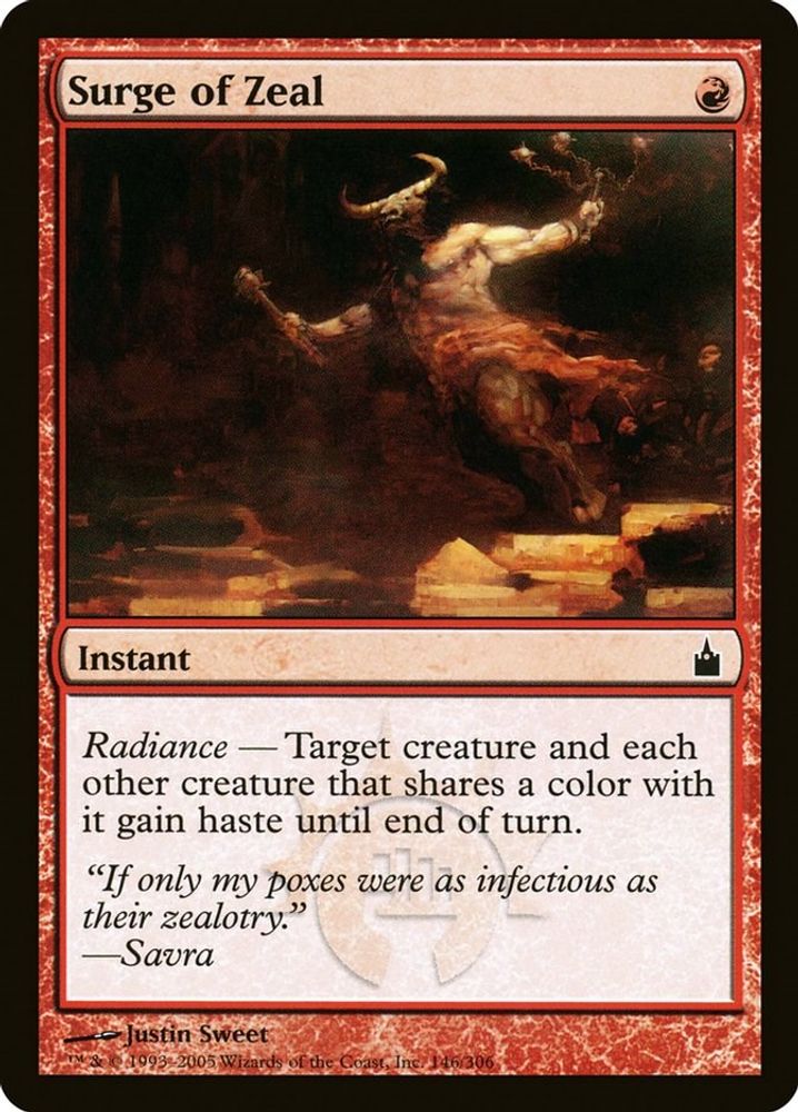 2005 Magic: The Gathering: Ravnica: City of Guilds (RAV) - Surge of Zeal (#146, Common) (, Near Mint)