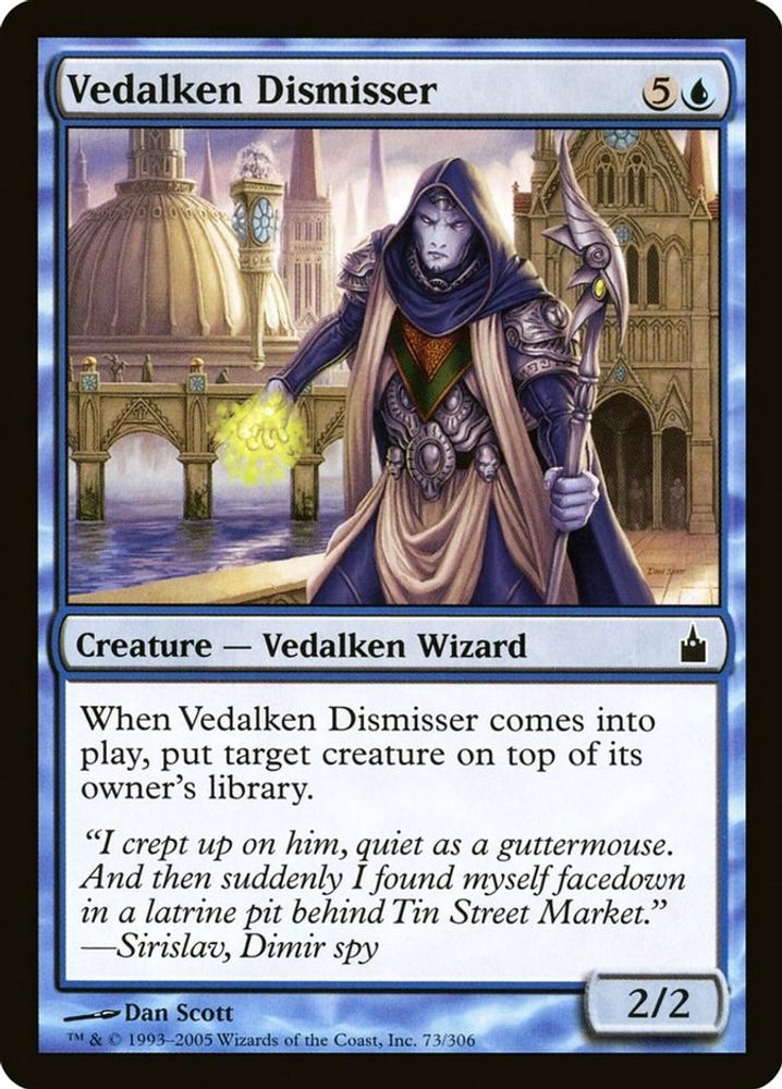 2005 Magic: The Gathering: Ravnica: City of Guilds (RAV) - Vedalken Dismisser (#73, Common) (, Near Mint)