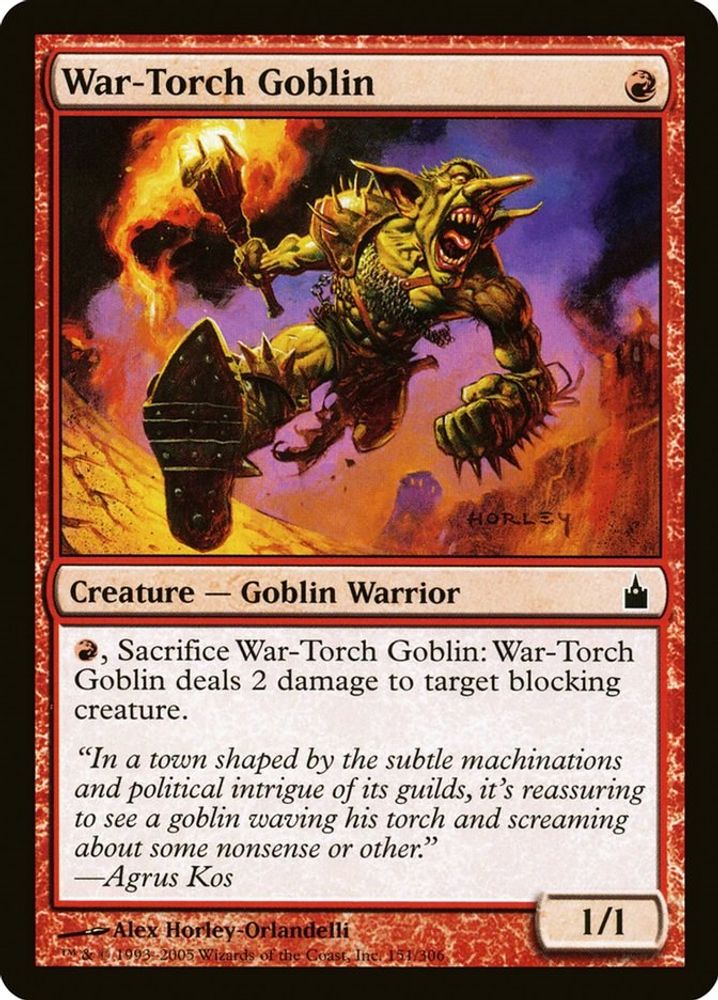 2005 Magic: The Gathering: Ravnica: City of Guilds (RAV) - War Torch Goblin (#151, Common) (, Near Mint)