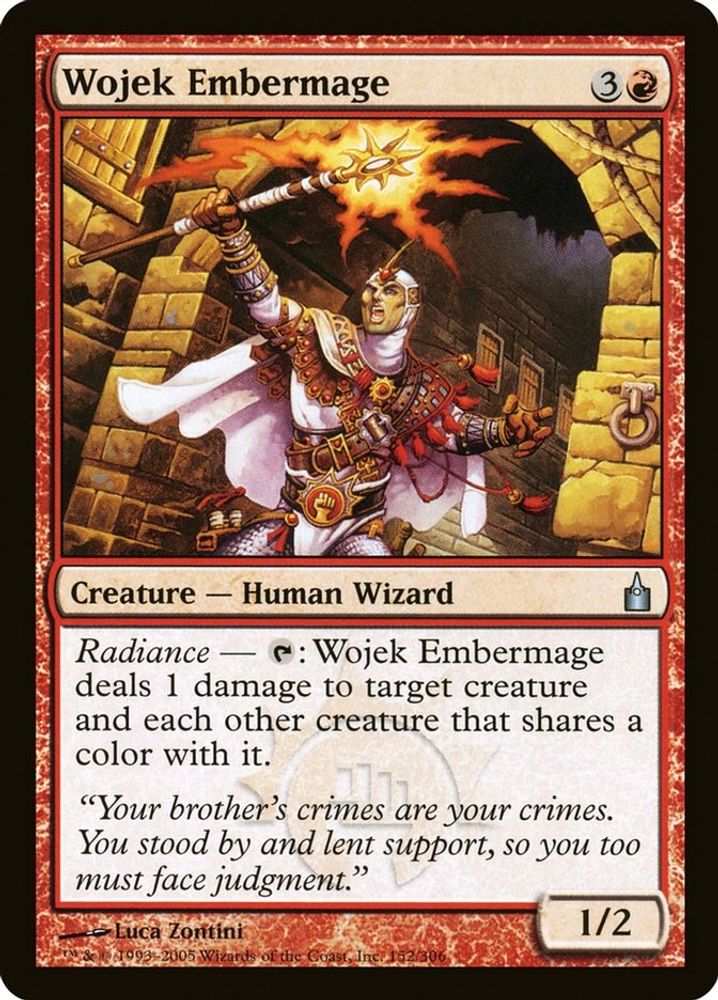 2005 Magic: The Gathering: Ravnica: City of Guilds (RAV) - Wojek Embermage (#152, Uncommon) (, Near Mint)