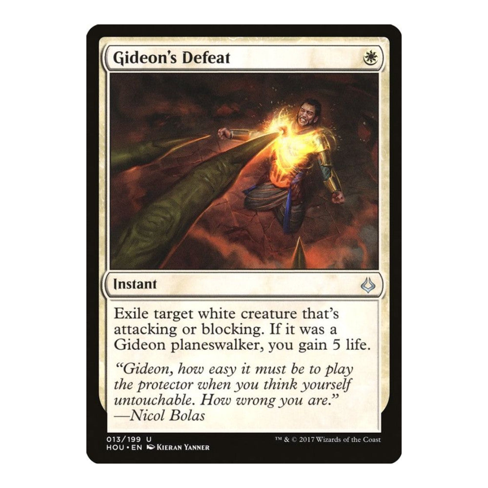 2017 Magic: The Gathering: Hour of Devastation (HOU) - Gideons Defeat (#13, Uncommon) (, Near Mint)