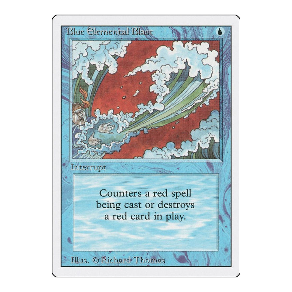 1994 Magic: The Gathering: Revised Edition (3ED) - Blue Elemental Blast (#49, Common) (, Near Mint)