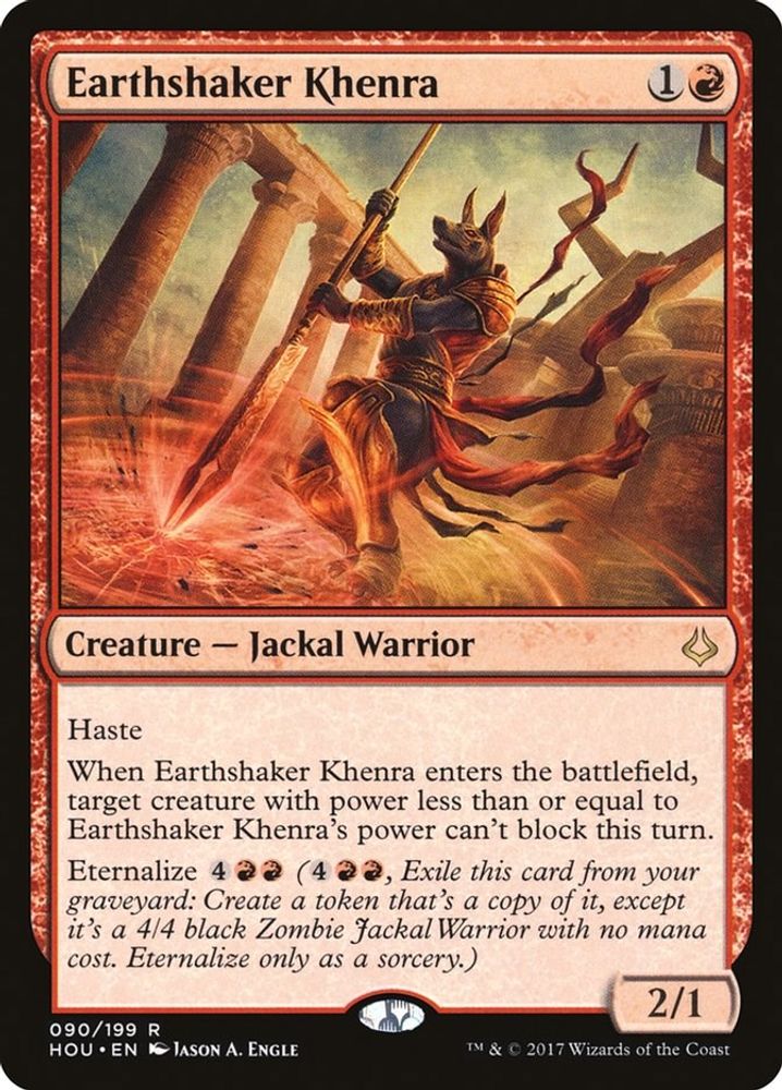 2017 Magic: The Gathering: Hour of Devastation (HOU) - Earthshaker Khenra (#90, Rare) (, Near Mint)