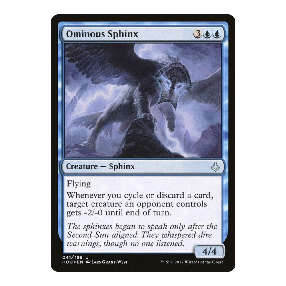 2017 Magic: The Gathering: Hour of Devastation (HOU) - Ominous Sphinx (#41, Uncommon) (, Near Mint)
