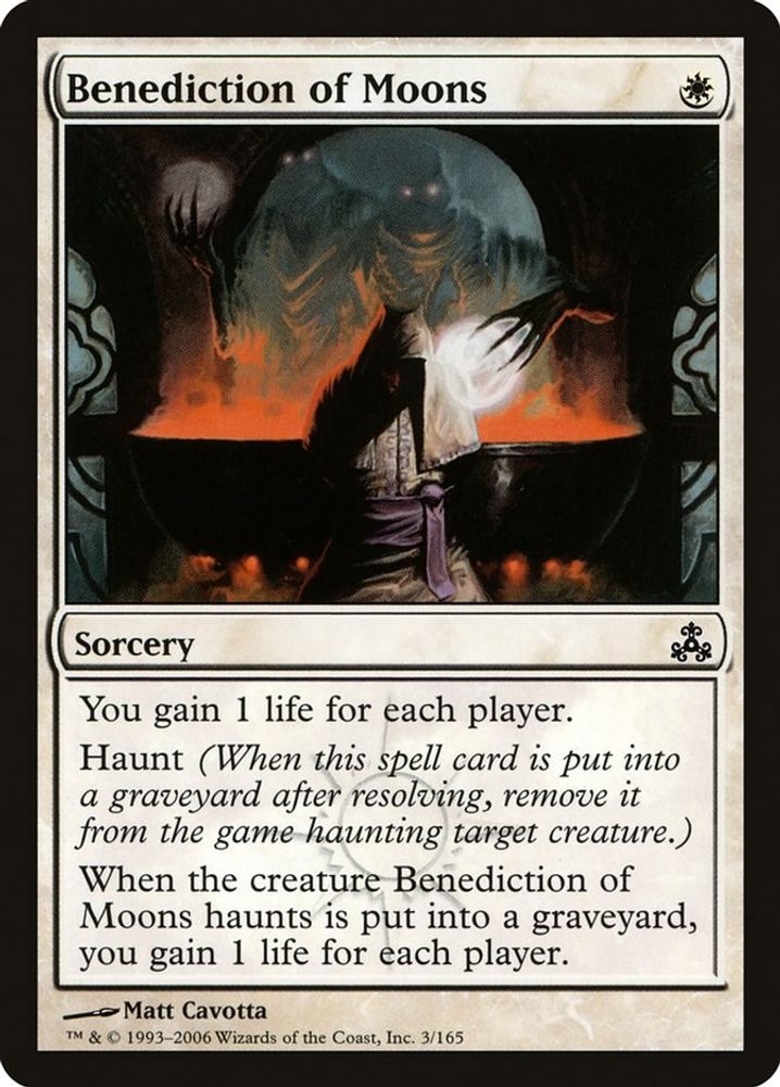 2006 Magic: The Gathering: Guildpact (GPT) - Benediction of Moons (#3, Common) (, Near Mint)