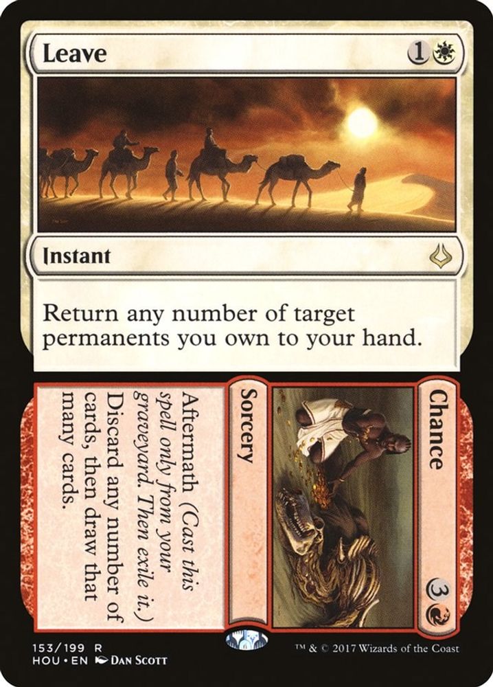 2017 Magic: The Gathering: Hour of Devastation (HOU) - Leave Chance (#153, Rare) (, Near Mint)