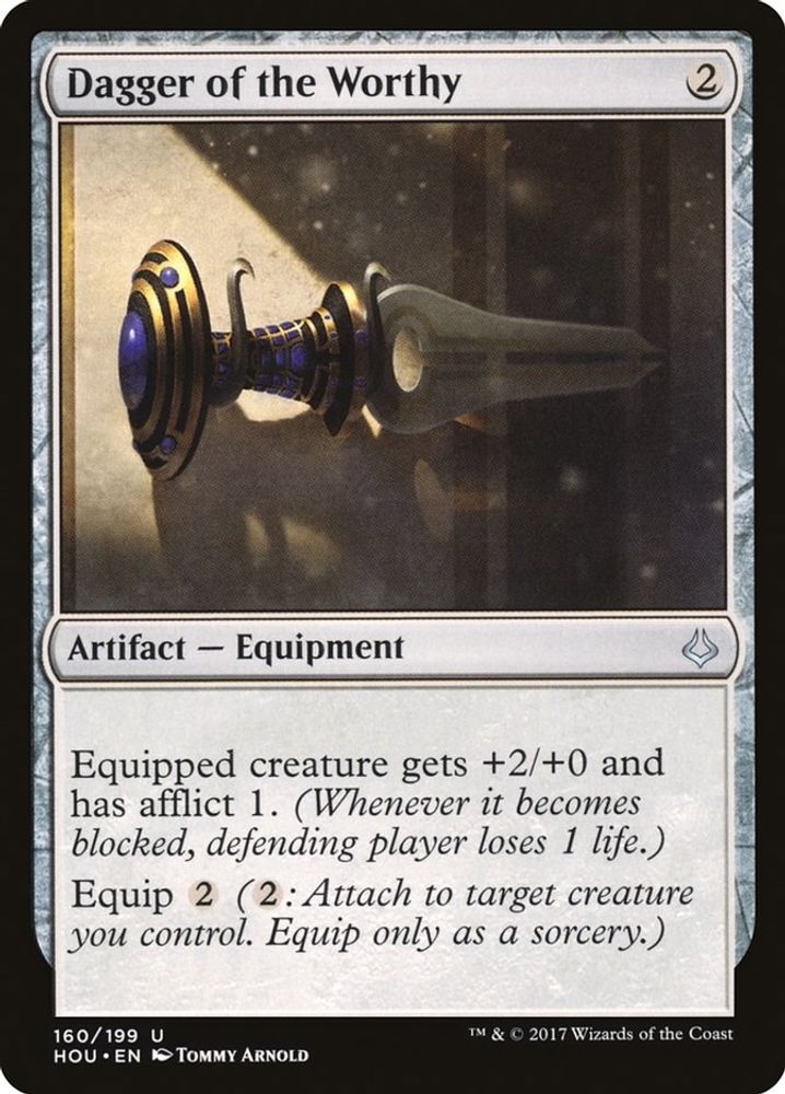 2017 Magic: The Gathering: Hour of Devastation (HOU) - Dagger of the Worthy (#160, Uncommon) (, Near Mint)