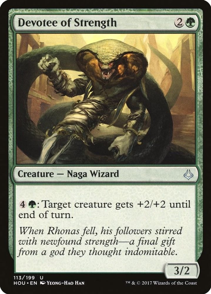 2017 Magic: The Gathering: Hour of Devastation (HOU) - Devotee of Strength (#113, Uncommon) (, Near Mint)