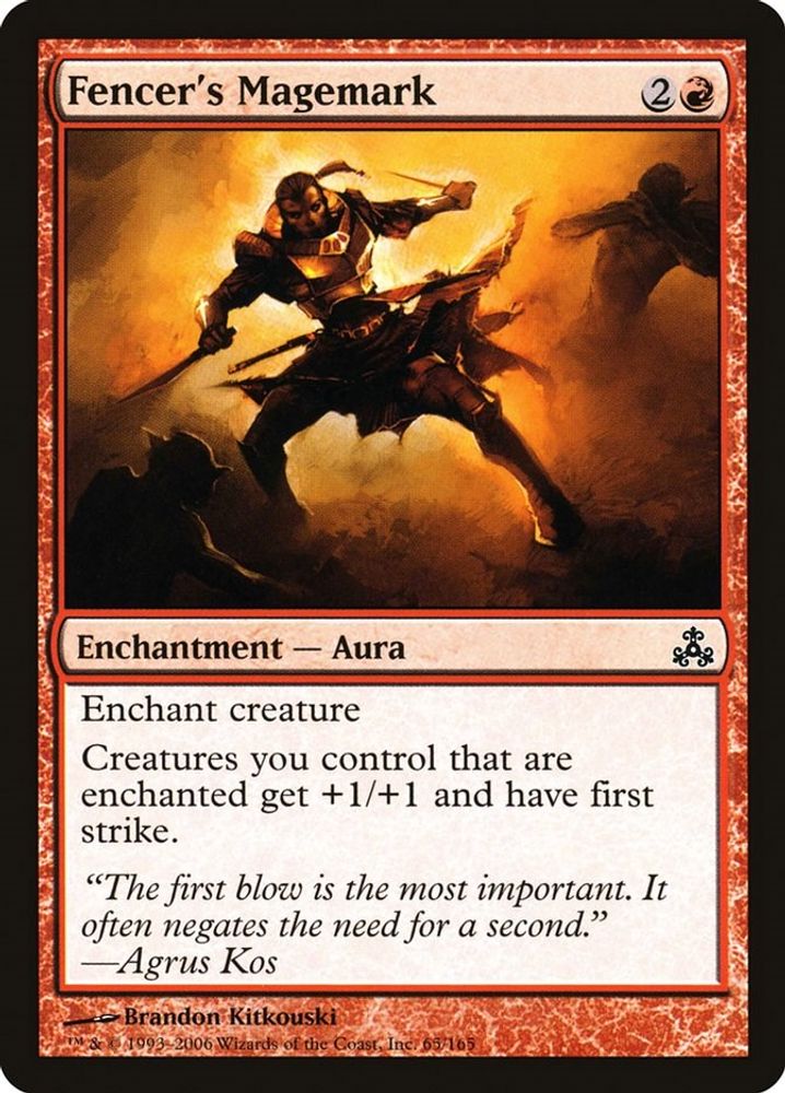 2006 Magic: The Gathering: Guildpact (GPT) - Fencers Magemark (#65, Common) (, Near Mint)
