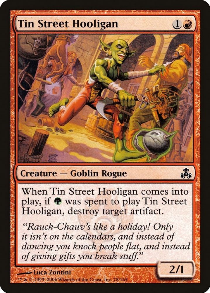 2006 Magic: The Gathering: Guildpact (GPT) - Tin Street Hooligan (#78, Common) (, Near Mint)